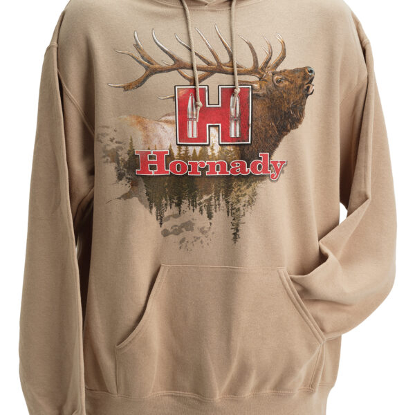 Hornady 99612XXL Elk  2XL Tan/Khaki Hoodie Poly-Cotton