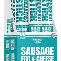 Wicked Cutz WCBR12SEC Sausage Egg & Cheese Breakfast Sticks 12 Pack