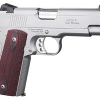 Ed Brown EC18SS45 1911 Executive Commander 45 ACP 4.25" Stainless Steel Barrel, Serrated Slide & Frame, Right Hand