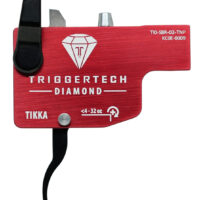 TriggerTech TI0SRB02TNP Diamond Black/Red Curved Lever Fits Tikka Right Hand