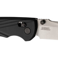 Hogue 24379 Deka 3.25" Folding Clip Point Plain Stone Tumbled CPM MagnaCut Steel Blade, Black Textured GRN Handle