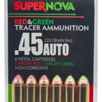 Supernova PMSN45ACMP Green/Red Tracer 45ACP 225gr Full Metal Jacket 6 Per Box/60 Case