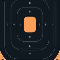 Allen 15501 EZ Aim Splash Adhesive Target Black/Orange Hanging 5 Pack