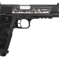 Kimber Mfg, Inc 3600305 DS Warrior Camp Guard Elite Full Size 10mm Auto 18+1 5" Matte Stainless Compensated Barrel, KimPro Black Stainless Steel Engraved Lightening Cut/Optic Ready/Serrated Slide, Bla