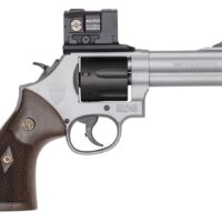 Smith & Wesson 14635 Model 686 SPEC R Bundle 357 Mag/38 Special +P 7 Shot, 4.13" Titanium Cerakote PowerPort Stainless Steel Vented Barrel & Frame, Black PVD Cylinder, Checkered Wood Grip, Aimpoint Ac