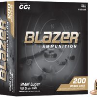 CCI 51992BB BLAZER BRASS 9MM 115GR 200/5