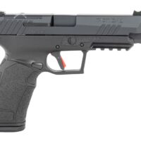 Tisas Arms 15000201 PX-9 9mm Luger 20+1 5.10" Black Threaded Barrel, Black Cerakote Carbon Steel Optic Cut/Serrated Slide & Frame w/Picatinny Rail, Black Rubber Grip, RMR Footprint