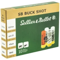 SELLIER&BELLOT 12G 2.75 #4 BK 1 1/8 10RD BOX 25 BOXES PER CASE