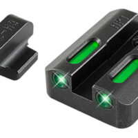 TruGlo TG13HP1A TFX Black | Green Tritium & Fiber Optic White Outline Front Sight Green Tritium & Fiber Optic Rear Sight