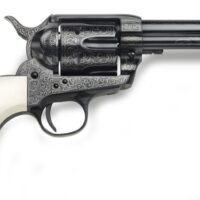Taylors & Company 200056 1873 Cattleman Outlaw Legacy 45 Colt (LC) Caliber with 4.75" Barrel, 6rd Capacity Cylinder, Overall Blued Engraved Finish Steel & Ivory Synthetic Grip