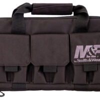 M&P Accessories 110029 Pro Tac Handgun Case Black Nylon Holds 2 Handguns