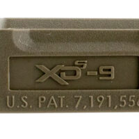 Springfield Armory XDS5901MFDE Backstrap Sleeve made of Polymer with Flat Dark Earth Finish & 1 Piece Design for 9mm Luger Springfield XD-S with #1 Backstrap & 3.30" Barrel