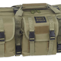Bulldog BDT6043G BDT Tactical Double 43" Green Nylon, 3 Accessory Pockets, Deluxe Padded Backstraps Lockable Zippers, Padded Internal Divider