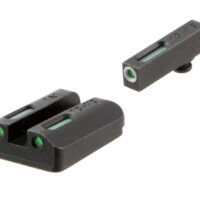 TruGlo TG13TA2A TFX Black | Green Tritium & Fiber Optic White Outline Front Sight Green Tritium & Fiber Optic Rear Sight