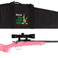 Crickett KSA2220BSC Youth Package Youth 22 LR 1rd 16.12" Blued Single Shot Barrel, Blued Stainless Steel Receiver, Pink Fixed Synthetic Stock, Right Hand