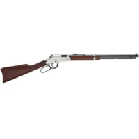 HENRY H4 SILVER EAGLE LEVER ACTION RIFLE RIL 22 S/L/LR 20 IN OCT BBL BLUE/ WALNUT 16 RD