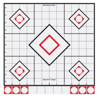Birchwood Casey 34219 Shoot-N-C Reactive Target Self-Adhesive Paper White/Red 12" 5-Diamond 5 Pack
