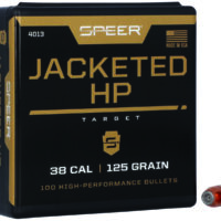 Speer 4013 Handgun 38Cal 125gr Jacketed Hollow Point 100 Per Box/5 Case