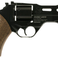 Chiappa Firearms 340165 Rhino 40DS Medium Frame 9mm Luger 6 Shot 4" Black Anodized Steel Vent Rib Barrel, Blued Steel Cylinder, Black Anodized Aluminum Frame, Walnut Grip, Concealed Hammer