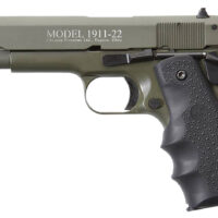 Chiappa Firearms 401121 1911-22 22 LR 10+1 5" OD Green Serrated Steel Slide & Beavertail Frame, Black Hogue Rubber w/Finger Grooves Grip