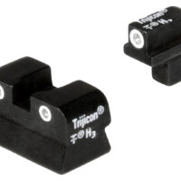 Trijicon 600138 Bright & Tough Night Sights Green/Tritium White Outline Front Sight-Green/Tritium White Outline Rear Sight Colt 1911 0.125 Tang