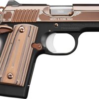Kimber Mfg, Inc 3300174 Micro 9 9mm Luger 7+1 3.15" Stainless Ramped Steel Barrel, Rose Gold PVD Stainless Steel Serrated Slide, Matte Black Aluminum Frame, Black/Rose Gold G10 Grip