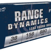 Fiocchi 38C Range Dynamics 38Special 158gr Lead Round Nose 50 Per Box/20 Case