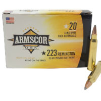Armscor AC2232N USA 223Rem 55gr Pointed Soft Point 20 Per Box/50 Case