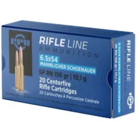 PPU METRIC RIFLE AMO 6.5X54 MANN SHOENAUER 156GR SPRN 20RD (10 BOXES PER CASE)