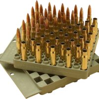 MTM Case-Gard LT5043 Universal Compact Loading Tray Gray Multi-Caliber Plastic 50rd Rifle