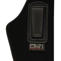 Uncle Mike's 89162 Inside The Pants Holster IWB/OWB Size 16 Black Suede Like Belt Clip Fits Med/Large Semi Autos Fits 3.25-3.75" Barrel Left Hand