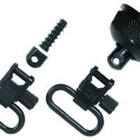 Uncle Mike's 18002 Mag Cap Swivel Set made of Steel with Blued Finish, 1" Loop Size & Quick Detach Style for 12 Gauge Remington 870 Express with Wood Stock Includes Two Super Swivels