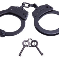 Uzi Accessories UZIHCCB Handcuffs Chain Black Stainless Steel Includes 2 Keys