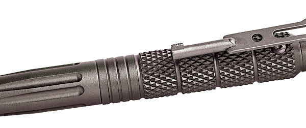 Uzi Accessories UZITACPEN4GM Tactical Pen  Gun Metal Aluminum 6" Features Glass Breaker/Cuff Key
