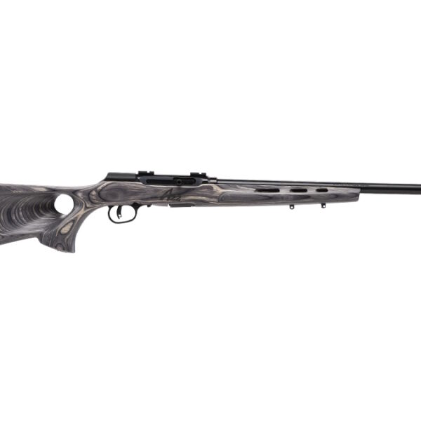 Savage Arms 47221 A Series Target Full Size 22 WMR 10+1 22" High Luster Heavy Target Barrel, High Luster Drilled & Tapped Carbon Steel Receiver, Gray Thumbhole Laminate Stock, Right Hand