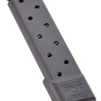 CMC Products MRPM45FS10B Power Mag Railed 10rd 45 ACP Fits 1911 Government Black Stainless Steel