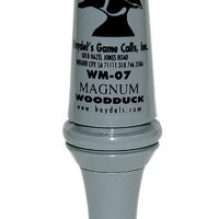 Haydel's Game Calls WM07 Magnum Open Call Single Reed Wood Duck Sounds Attracts Ducks Gray Acrylic