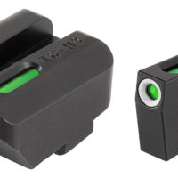 TruGlo TG13GL4A TFX Low Suppressor Height Black Green Tritium & Fiber Optic White Outline Front Sight Green Tritium & Fiber Optic Rear Sight Compatible with Glock (Excludes MOS)