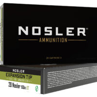 Nosler 40039 E-Tip 28Nosler 150gr E Tip Lead Free 20 Per Box/10 Case