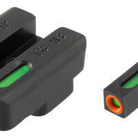 TruGlo TG13TA2PC TFX Pro Black | Green Tritium & Fiber Optic Orange Outline Front Sight Green Tritium & Fiber Optic Rear Sight