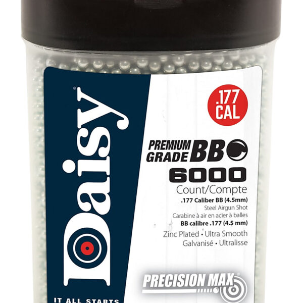 Daisy 980060444 PrecisionMax Premium 177 Zinc-Plated Steel 6000/Bottle