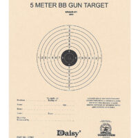 Daisy 408 NRA 5-Meter Target Air Rifle Bullseye Hanging Paper 5 Meters Air Rifle Black/White 50 Per Pkg