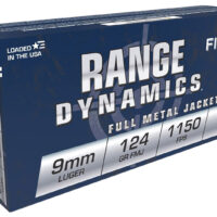 Fiocchi 9APB Range Dynamics 9mmLuger 124gr Full Metal Jacket 50 Per Box/20 Case