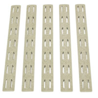 BCM KMRRPFDE5 KeyMod Rail Panel Kit AR-15 Flat Dark Earth Polymer 5 Pack