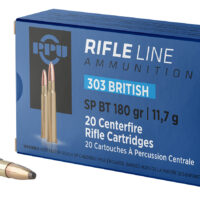 PPU PP303S2 Standard Rifle 303British 180gr Soft Point Boat Tail 20 Per Box/10 Case
