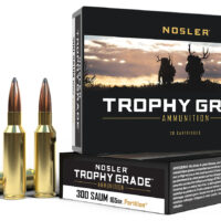 Nosler 60061 Trophy Grade 300RemSAUM 165gr Nosler Spitzer Partition 20 Per Box/10 Case