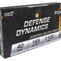 Fiocchi 40SWC Defense Dynamics 40S&W 165gr Jacketed Hollow Point 50 Per Box/20 Case