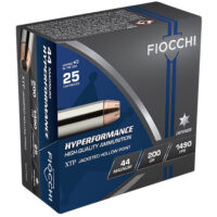 Fiocchi 44XTPB25 Hyperformance 44RemMag 200gr Hornady XTP Hollow Point 25 Per Box/20 Case