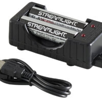 Streamlight 22010 18650 Battery Charger w/Batteries Black 18650 Li-ion Rechargeable Battery
