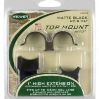 Weaver Mounts 49043 Detachable Extension Top Mount Rings Matte Black 1" Extra High